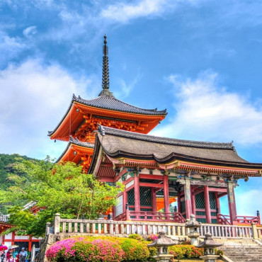 Tokyo Temple on Elevated Area Under Blue  Sky and White